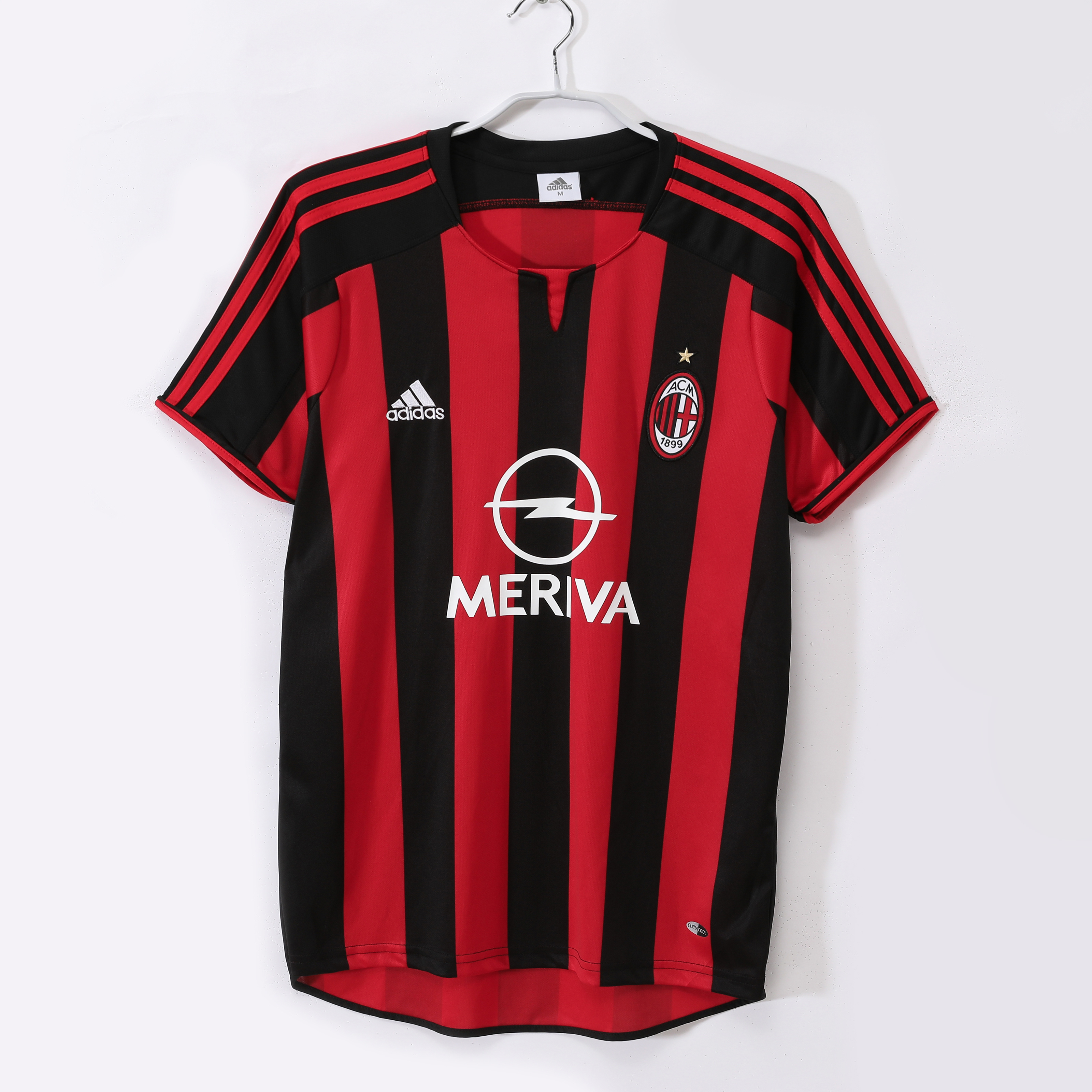 Camiseta de fútbol AC Milan 2003/04 LOCAL MANGA CORTA VERSION FAN